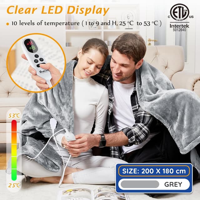 Detalle 2 de Mia&Coco Electric Heated Blanket 200x180cm