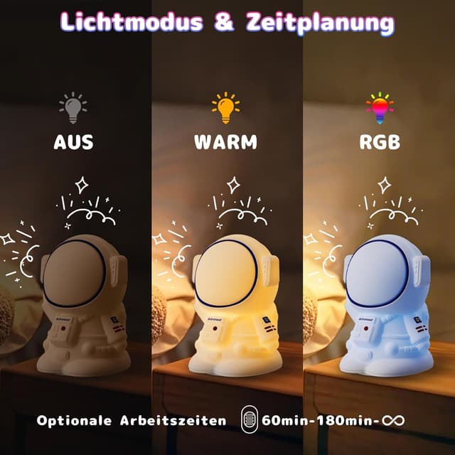 Detalle 2 de K KASONIC Nachtlicht RGB Silikon mit 9 h