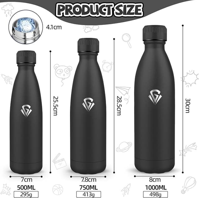 Detalle 2 de Boble Botella térmica 500 ml acero 304 para camping 🚰