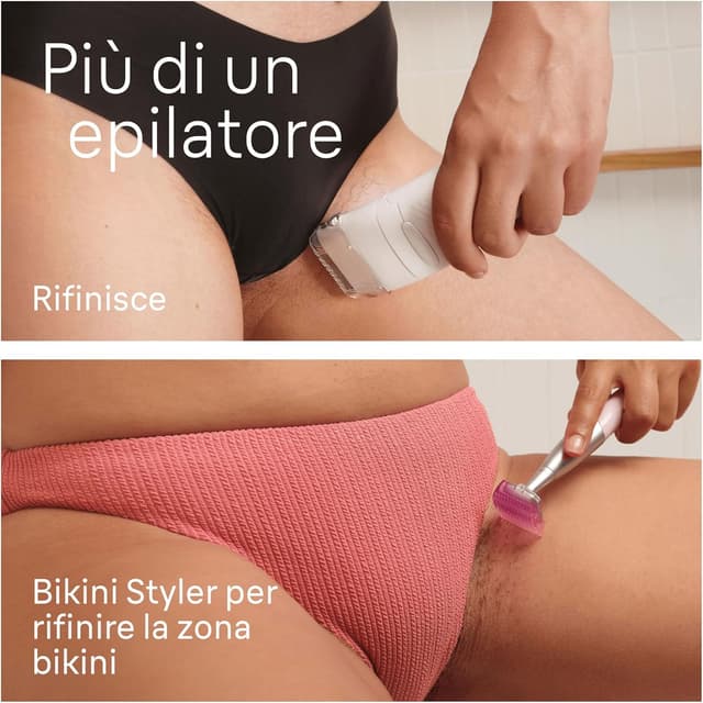 Thumbnail 6 de Braun Silk-épil 7 7-210 Bianco/Rosa – epilatore donna Wet & Dry con testina ampia e Bikini Styler