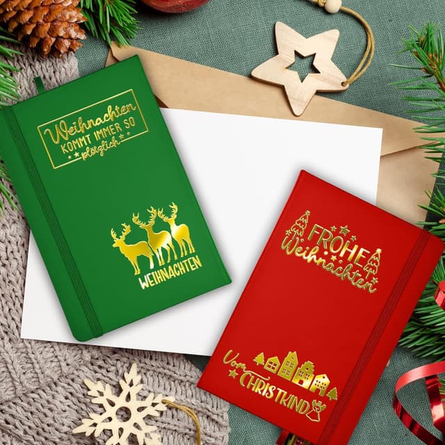 Detalle de Aoiuenok Rub-on Sticker Weihnachten in Gold Metallic – 3 Bögen für DIY, Karten & Geschenke