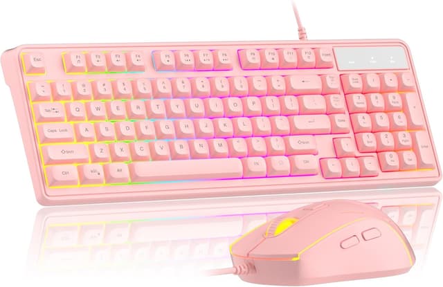 Detalle de MageGee GK980 gaming keyboard 7-colour RGB