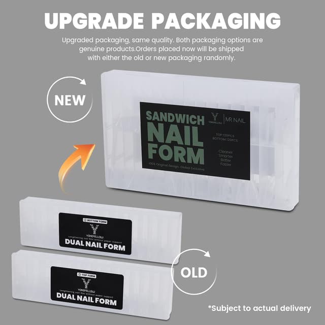 Thumbnail 6 de YOKEFELLOW Dual Nail Forms Sandwich Nagel-Formen (240 Stück, transparent) für Polygel & Gel-Nagelverlängerung