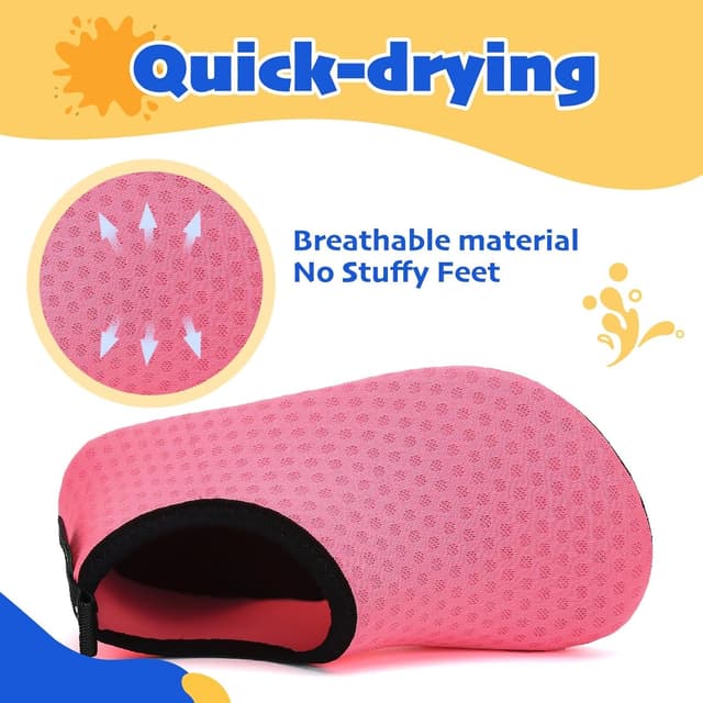 Detalle de SAGUARO chaussettes aquatiques enfants (chaussure d’eau / chaussons de plage) : séchage rapide et semelle antidérapante