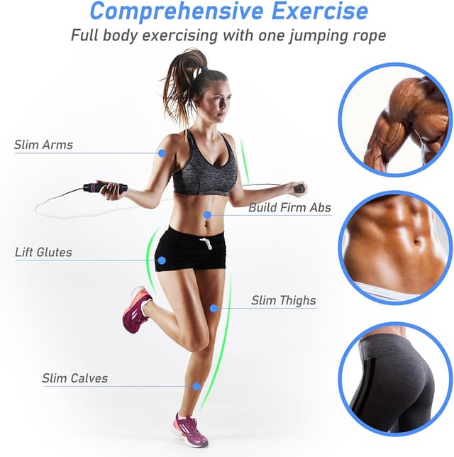 Detalle de Blukar skipping rope speed jump, tangle-free