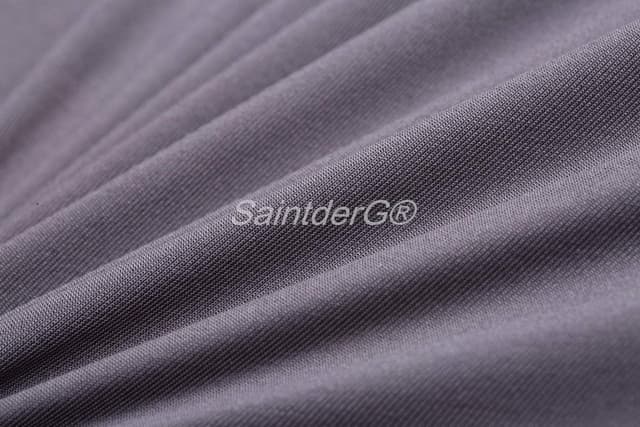 Detalle de SaintderG Housse de chaise 6 pièces en lycra pour salle à manger (gris)