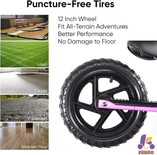 Detalle de KRIDDO Toddler Balance Bike (24 Months to 5 Years) with Limited Steering and Training Footrest