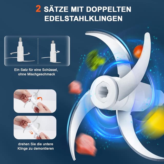 Thumbnail 2 de Bear Zerkleinerer Elektrisch Mini 0,6L+2L