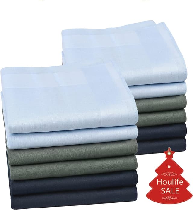 Detalle de HOULIFE Handkerchiefs 40x40cm 100% Cotton