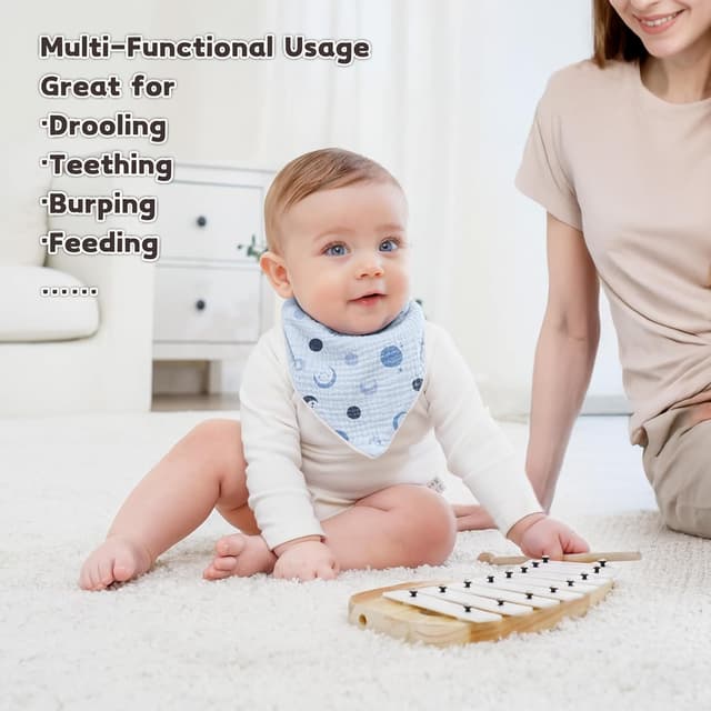 Thumbnail 3 de Susurration Muslin Drool Bibs 6 Pack