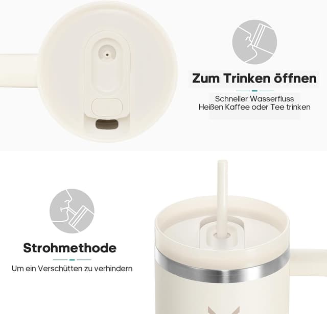 Detalle 2 de Gedux Trinkflasche mit Strohhalm 1,2 l