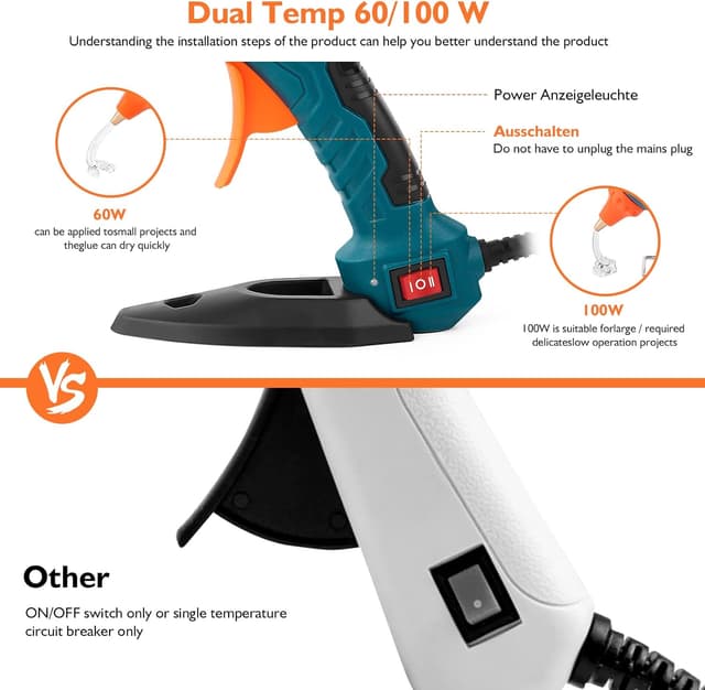 Thumbnail 5 de Dweyka Pistola Silicona Caliente Doble Temperatura 60/100W