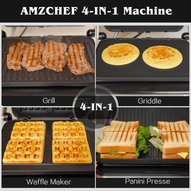Detalle de AMZCHEF 4-in-1 electric grill 2000W
