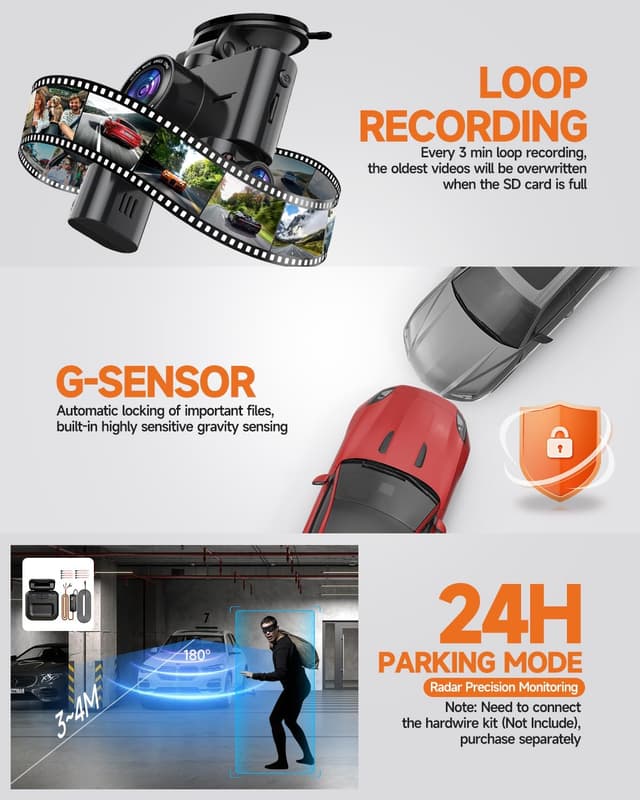 Thumbnail 3 de HUPEJOS V7PLUS Dash Cam 360