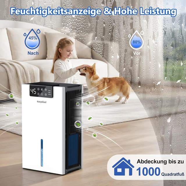 Thumbnail 1 de KeepGlad 2800ml Luftentfeuchter leise 28dB