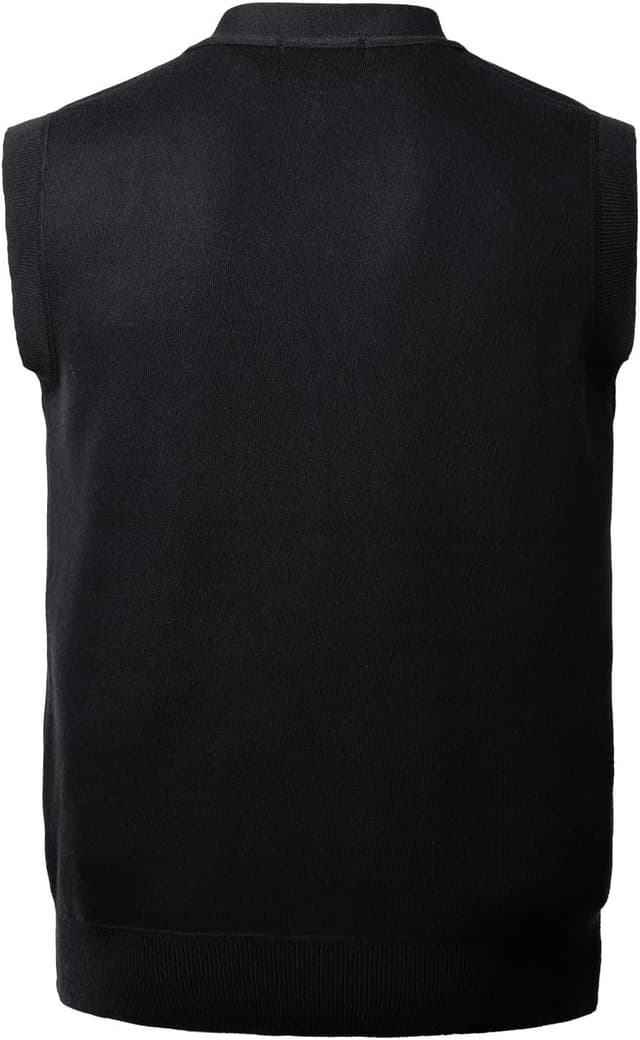 Detalle de Herothorn Herren Strickweste mit Fleece-Fütterung, Knopfleiste und Stehkragen