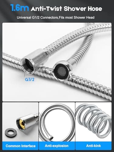 Thumbnail 5 de YEAUPE PRO Alcachofa de ducha 6 chorros, 1,6 m