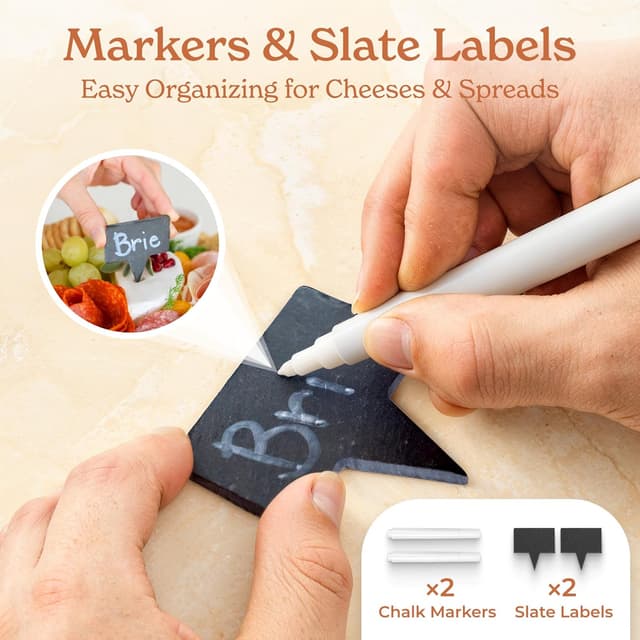 Detalle 2 de SMIRLY Large Acacia Charcuterie Board Set 🧀