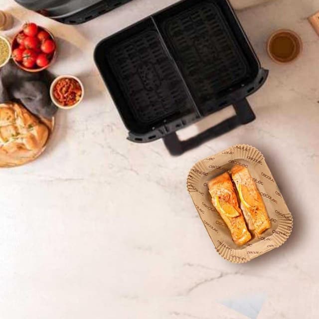 Thumbnail 6 de Cecotec Cecofry TwinBucket : lot de 150 papiers silicone pour friteuse à air chaud (format 24 x 18 cm)