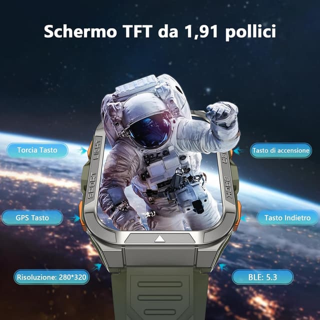 Thumbnail 6 de Blackview GPS smartwatch uomo 1,91 pollici