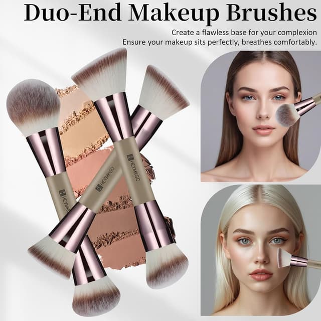 Detalle 2 de HEYMKGO set di 40 pennelli make up professionali con doppia estremità e accessori