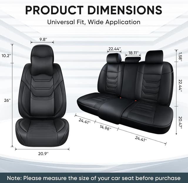 Thumbnail 4 de TIEHESYT Leather Car Seat Covers Set