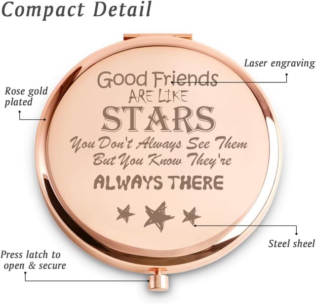Detalle de Personalised compact mirror 2.5 inch
