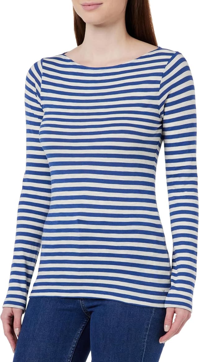 Thumbnail 6 de Marc O’Polo Damen Langarmshirt aus Bio-Baumwolle mit Logo – Lounge Longsleeve aus der Mix & Match-Reihe