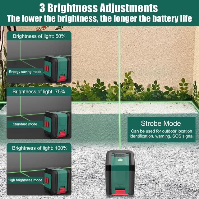 Thumbnail 2 de HYCHIKA Laser Level 15 m Green cross-line laser