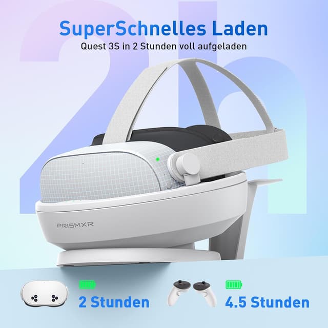 Detalle de PRISMXR Carina D1S Lite Ladestation für VR-Headset (magnetisches Laden, kompatibel mit Quest 3S)