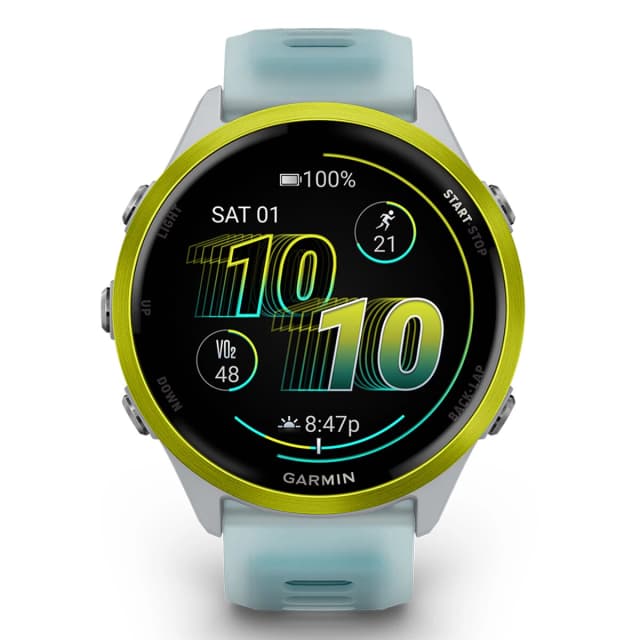 Detalle de Garmin Forerunner 570 47 mm blanco/amarillo smartwatch unisex para running (reacondicionado casi a estrenar)
