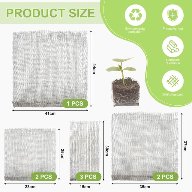 Detalle 2 de efuturetime EFUTURETIME Wurzelschutzkörbe aus Edelstahl (8 Stück) gegen Wühlmäuse und Nagetiere