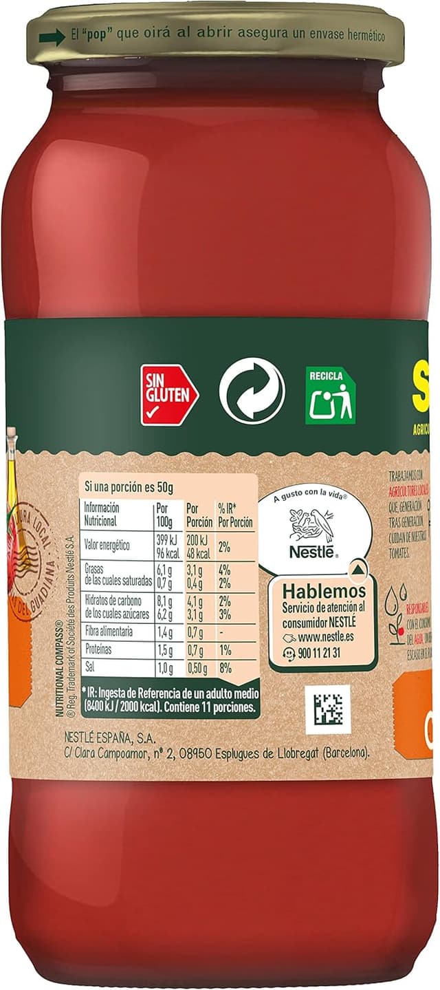 Thumbnail 1 de SOLÍS Tomate Frito Casero 🍅 Pack 12x550g Sin Gluten