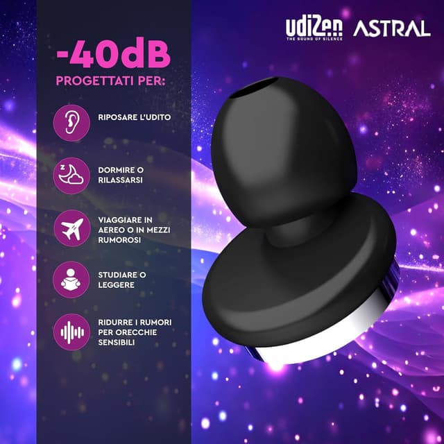 Thumbnail 3 de Udivita UdiZen Astral tappi 40 dB