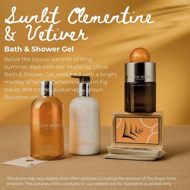 Detalle de Molton Brown Sunlit Clementine & Vetiver Bath & Shower Gel (300 ml)
