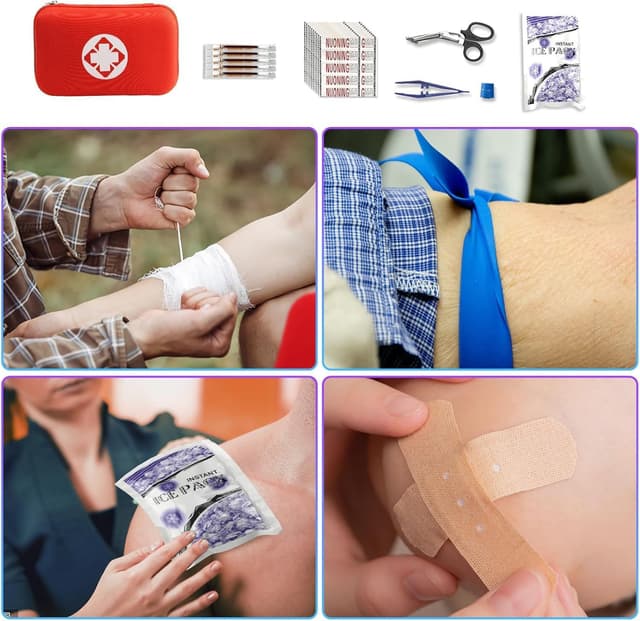 Detalle 2 de Car First Aid Kits 275-Piece EVA Emergency Kit for Home, Travel, and Hiking