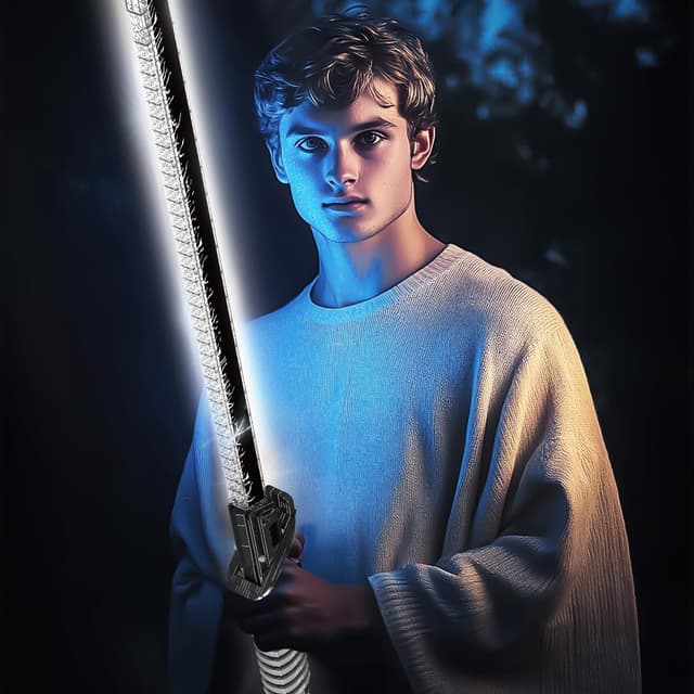 Detalle 2 de Mould King 116CM Darksaber Schwert-Bausteinmodell (885 Teile) mit LED und Ständer