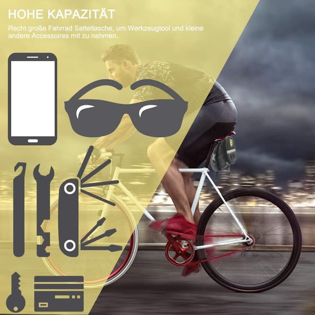 Detalle 2 de Kit di riparazione biciclette Fengzio con pompa, multitool 16 in 1 e strumenti d’emergenza