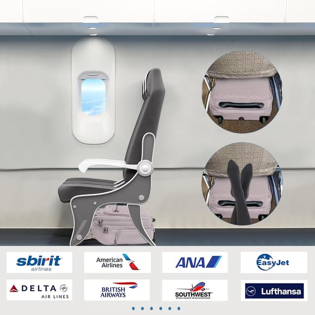 Detalle 2 de VANKEAN Laptoptasche mit Rollen für 16-Zoll-Unterseite (Overnighter) – leichter Rollenkoffer für Reisen, Business & Arbeit, Rosa