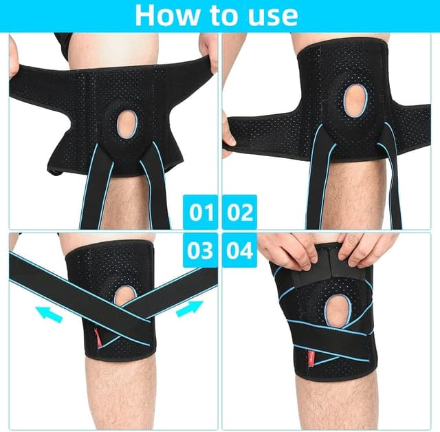 Thumbnail 6 de TOVIKI TOVIKI Adjustable Open-Patella Neoprene Compression Knee Brace for Arthritis & Meniscus Pain Relief