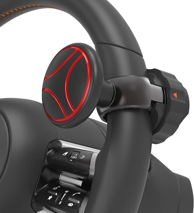 Detalle de Tool-Free Steering Wheel Knob “Suicide Knob” (Metal Bearing) for 3.45–4.9" Wheel Circumference, Red (1 Pack)