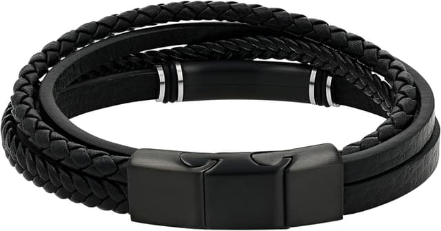 Thumbnail 3 de s.Oliver Bracciale acciaio pelle uomo 20+1,5 cm