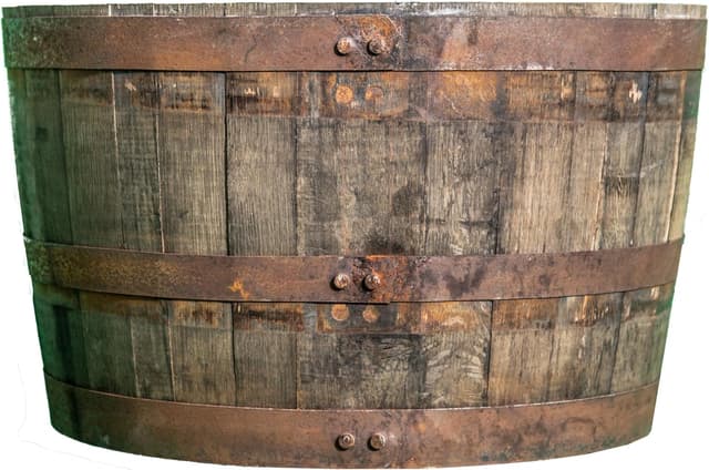 Detalle 1 de Fioriera in botte di whisky con mezza botte in legno da 60 cm per giardino, terrazza e balcone