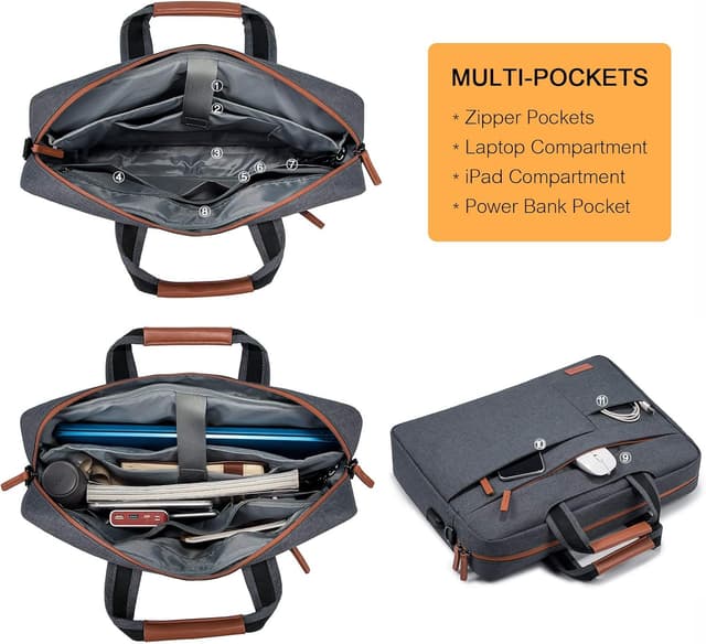 Thumbnail 4 de LOVEVOOK Sacoche 17,3 pouces Gris foncé