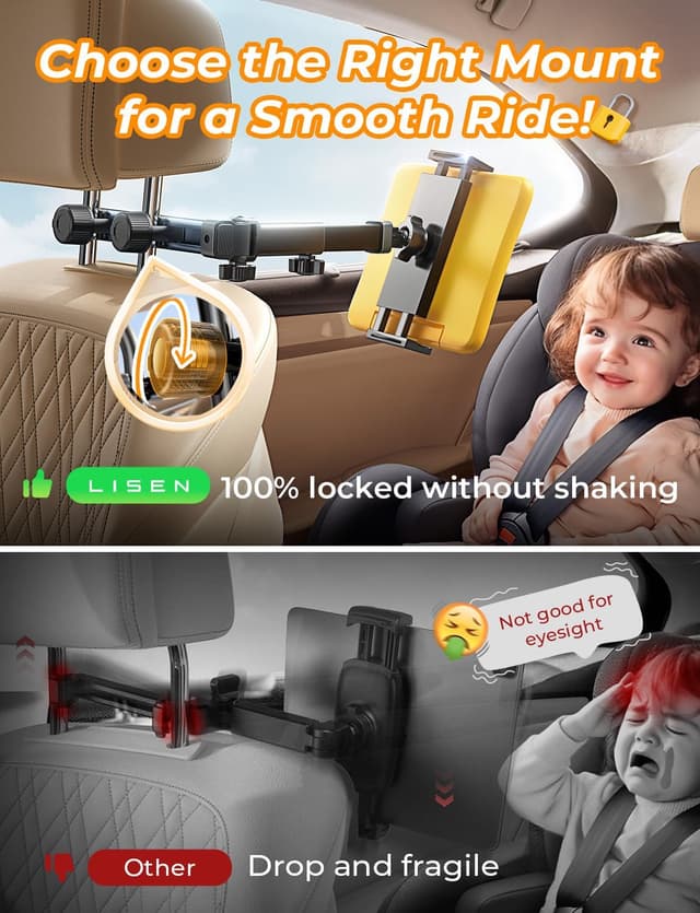 Thumbnail 2 de LISEN Soporte para iPad Centro de coche extensible