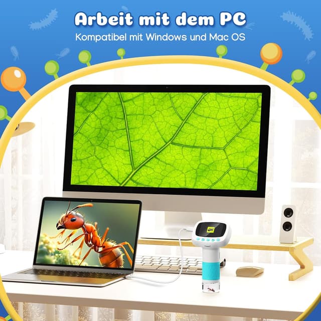 Detalle 2 de Leipan Tragbares Kinder Mikroskop 1000x