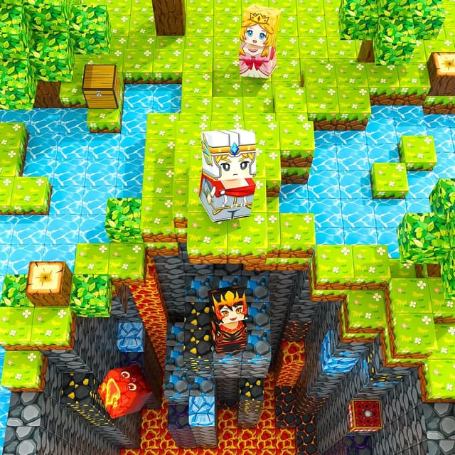 Detalle de IGIVI Magnetic Blocks Build Mine Magnet World Lava Valley Set (88 pcs) – 2.5 cm magnetic cube building toy for ages 3+