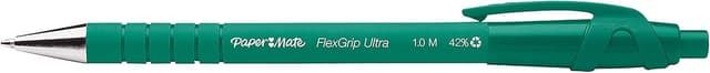 Detalle de Paper Mate Flexgrip Ultra penna a sfera a scatto verde, punta media 1,0 mm (confezione da 12)
