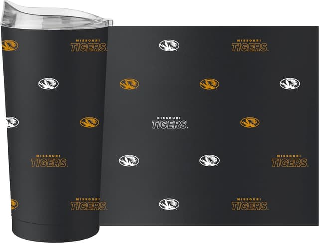 Detalle de Logo Brands NCAA Native Icons 20 oz Double-Wall Vacuum Insulated Stainless Steel Tumbler