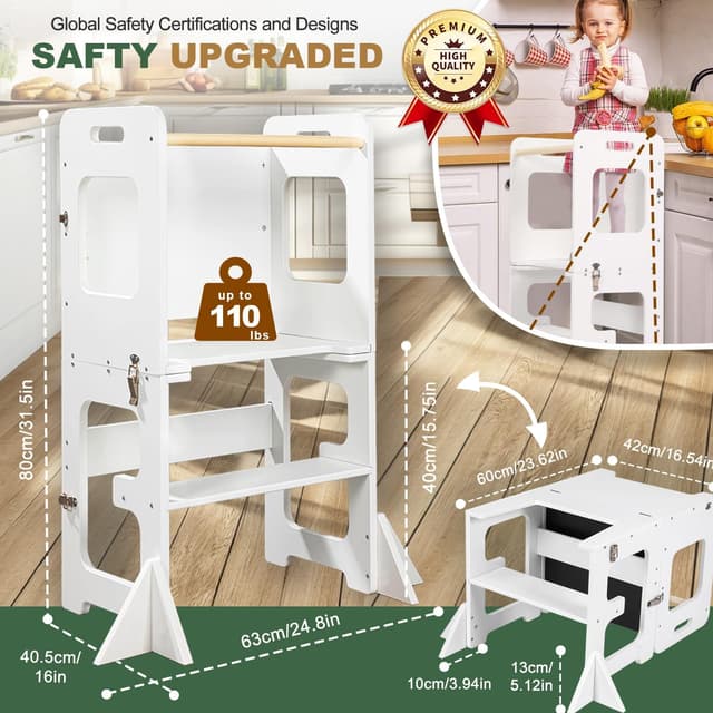 Thumbnail 3 de labebe Torre montessoriana 3‑in‑1 per bambini